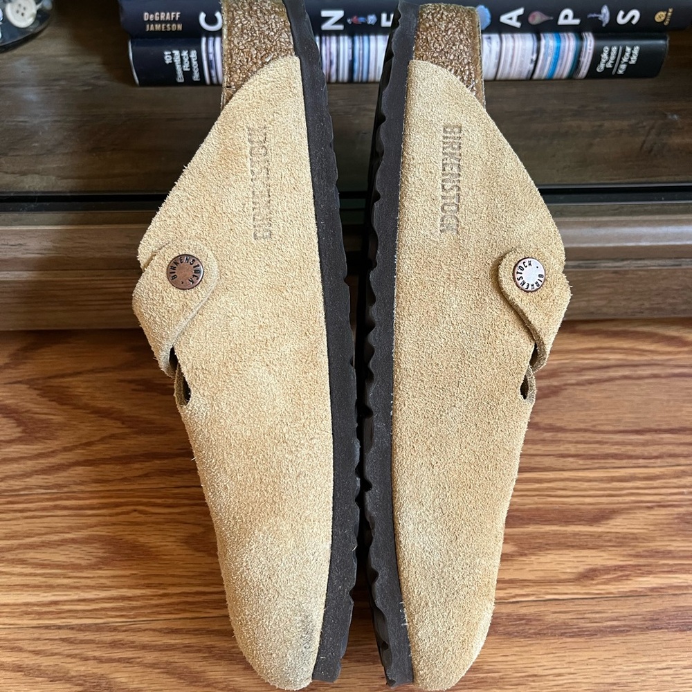 Birkenstock Boston Suede Buckle Clogs - Picture 2 of 8